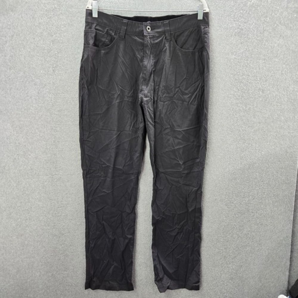 Eddie Bauer Men Pants 36x30 Gray Chino Zip Pockets Nylon Hiking Mid Rise